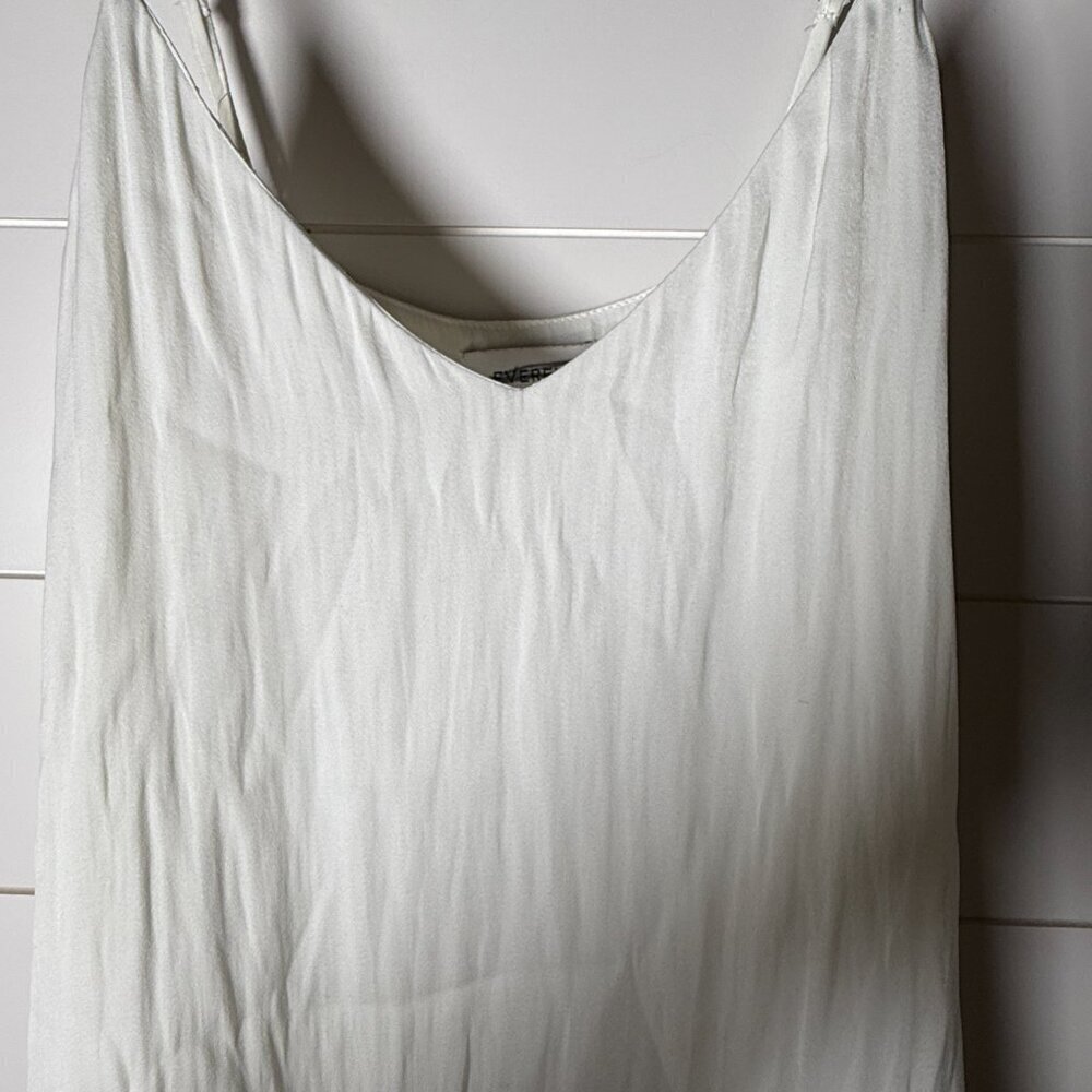 Evereve V Neck Tank White Size XS